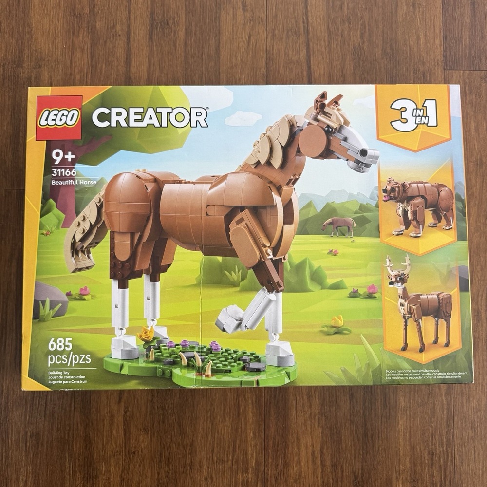 LEGO 31166 Creator 3 in 1 Beautiful Horse Bear Deer 685 Pieces New Animals Woods